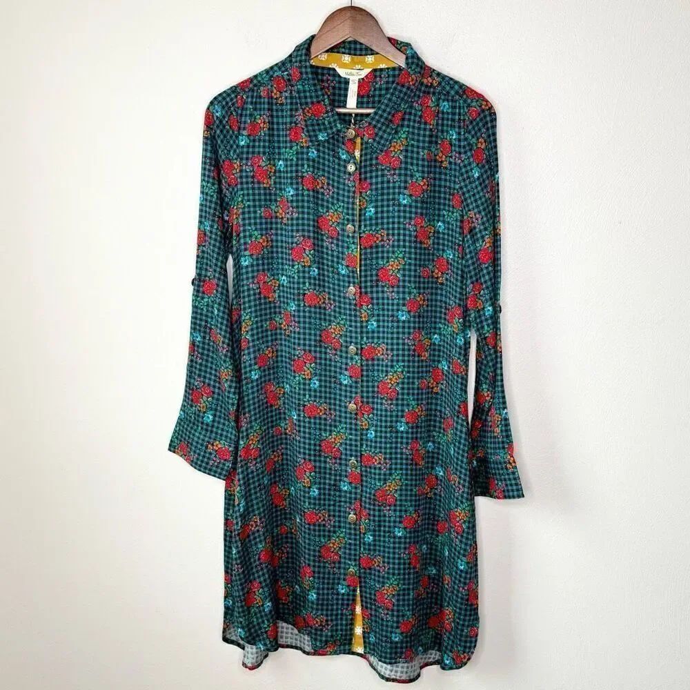 Matilda Jane Fa La La La Long Sleeve Button Down Midi Dress NWT - Women’s US M